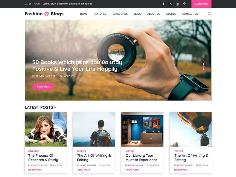 Fashion Blogs: Free Fashion WordPress Themes