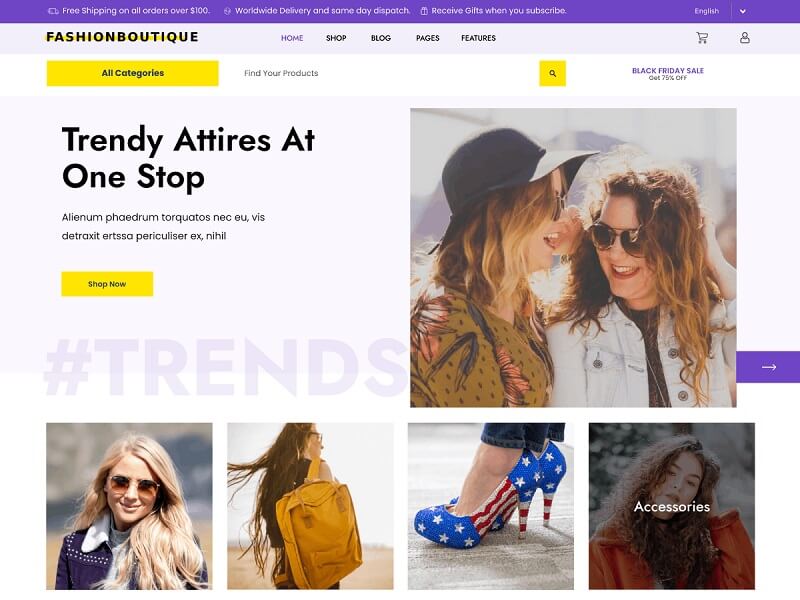 Fashion Boutique: Free Fashion WordPress Themes