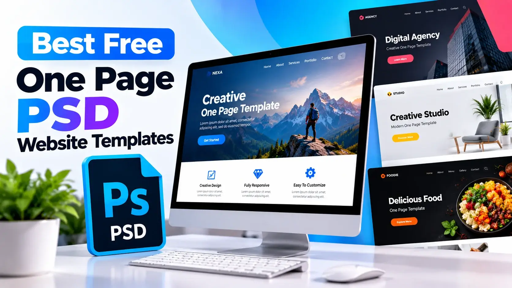 Best Free One Page PSD Website Templates
