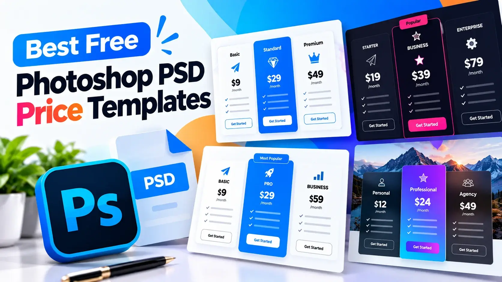 Best Free Photoshop PSD Price Templates
