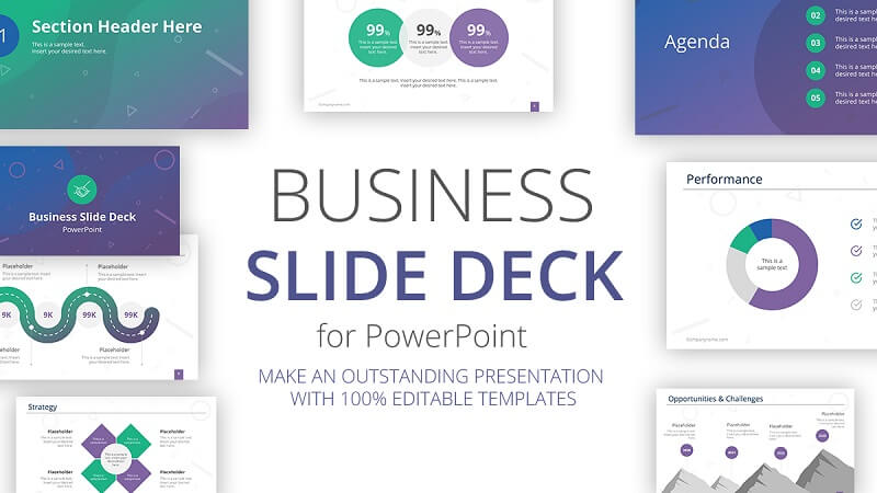 Professional Business Slide Deck PowerPoint Template