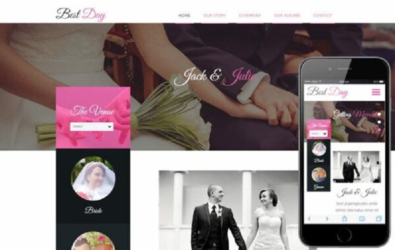 Best Day Free Wedding HTML Template