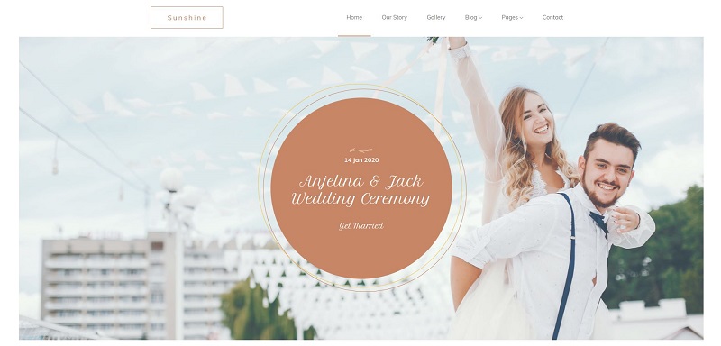 Sunshine Free Wedding HTML template
