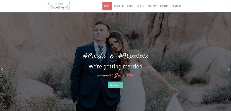 The Real Wedding Free HTML Template