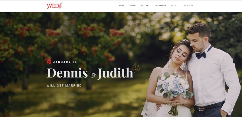 Wed Free html Template