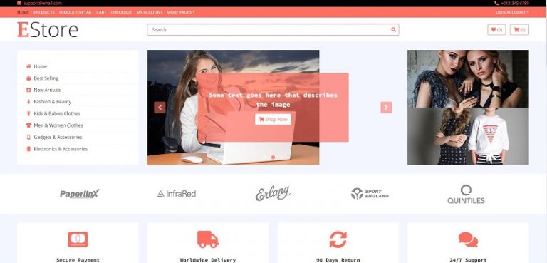 Free Ecommerce HTML Website Templates (Handpicked)