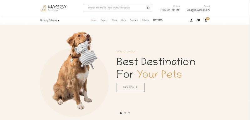 Waggy Free eCommerce HTML Template