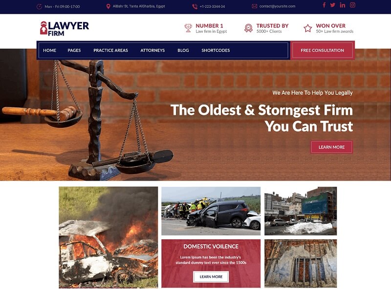 Business Lawyer Firm: Free Lawyer WordPress Themes