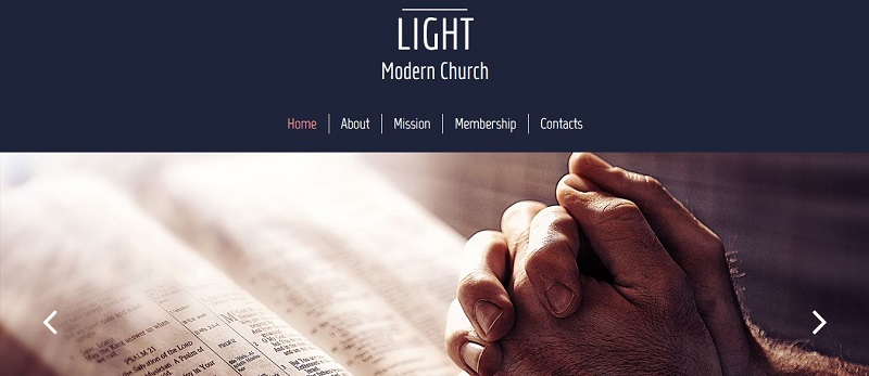 Light Modern Church Free HTML Template