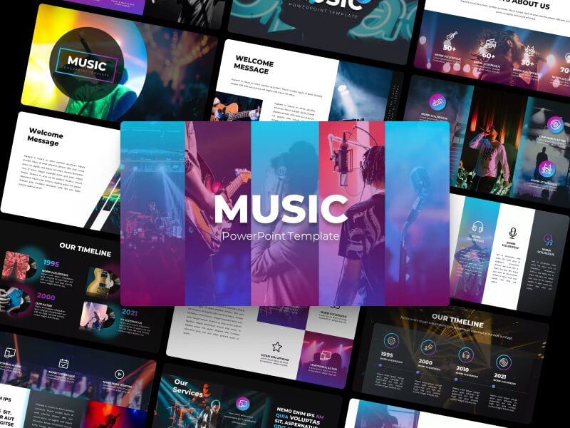 50 Slides Music Presentation Template