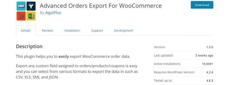 Advanced Order Export for WooCommerce