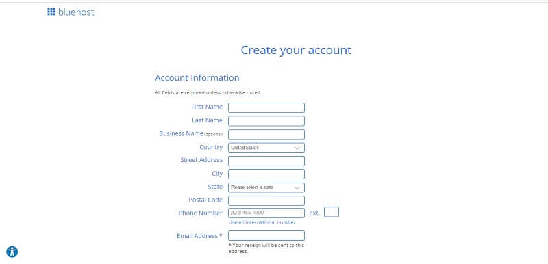 Create Account