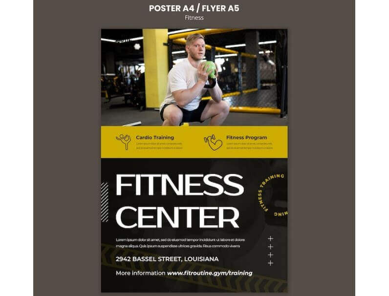 Fitness Center: Free Business Flyer Templates