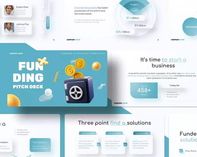 Funding Pitch Deck Powerpoint Template