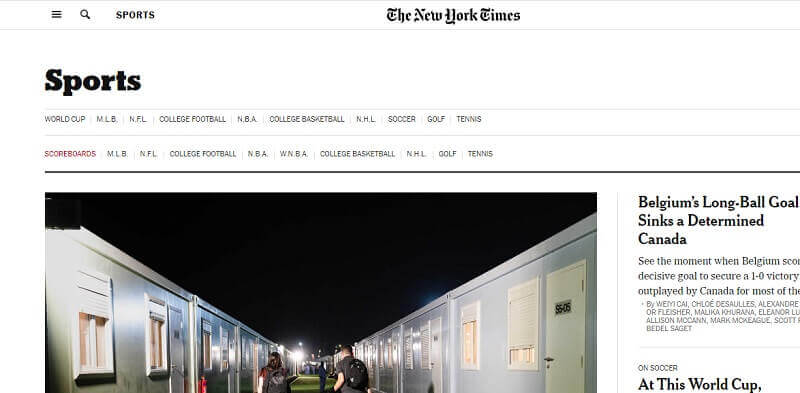 The New York Times: Sports Blogs Design