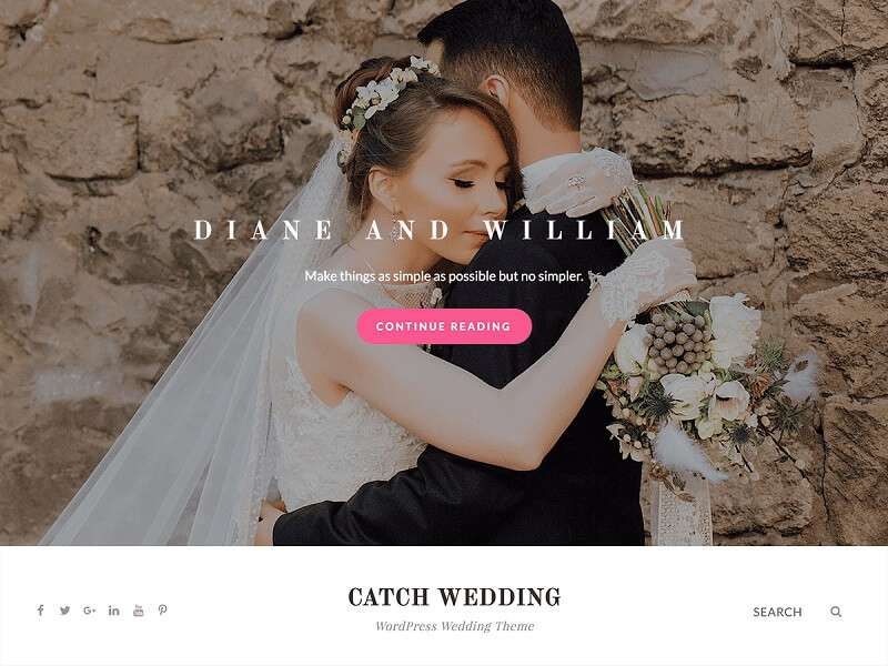 Catch Wedding Fullscreen WordPress Theme