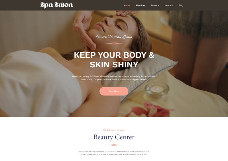 Spa Salon Elementor
