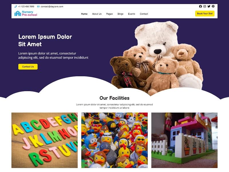 Preschool Nursery: School WordPress Theme