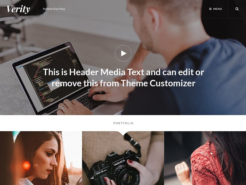 Verity: Free Creative WordPress Themes