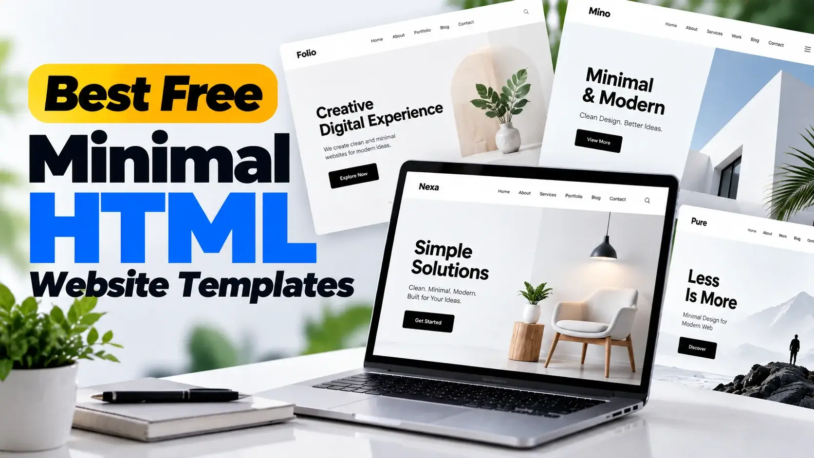 Best Free Minimal HTML Website Templates
