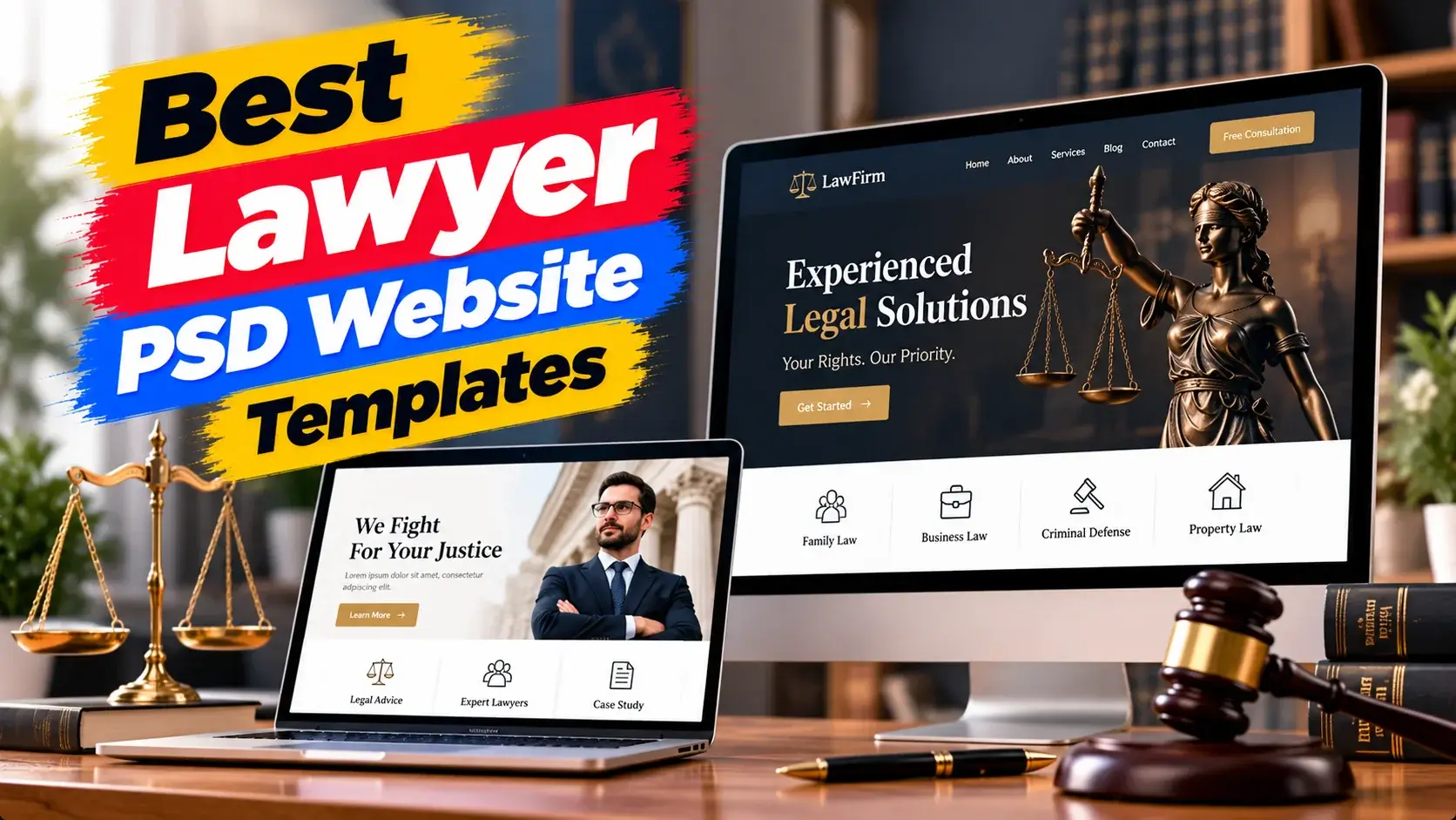 Best Lawyer PSD Website Templates for Legal Firms
