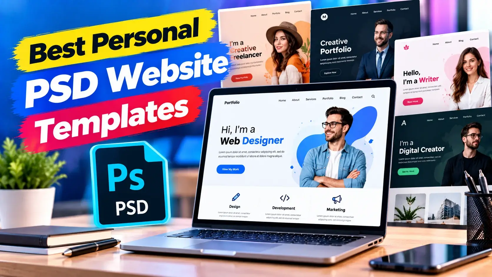Best Personal PSD Website Templates for Creative Portfolios
