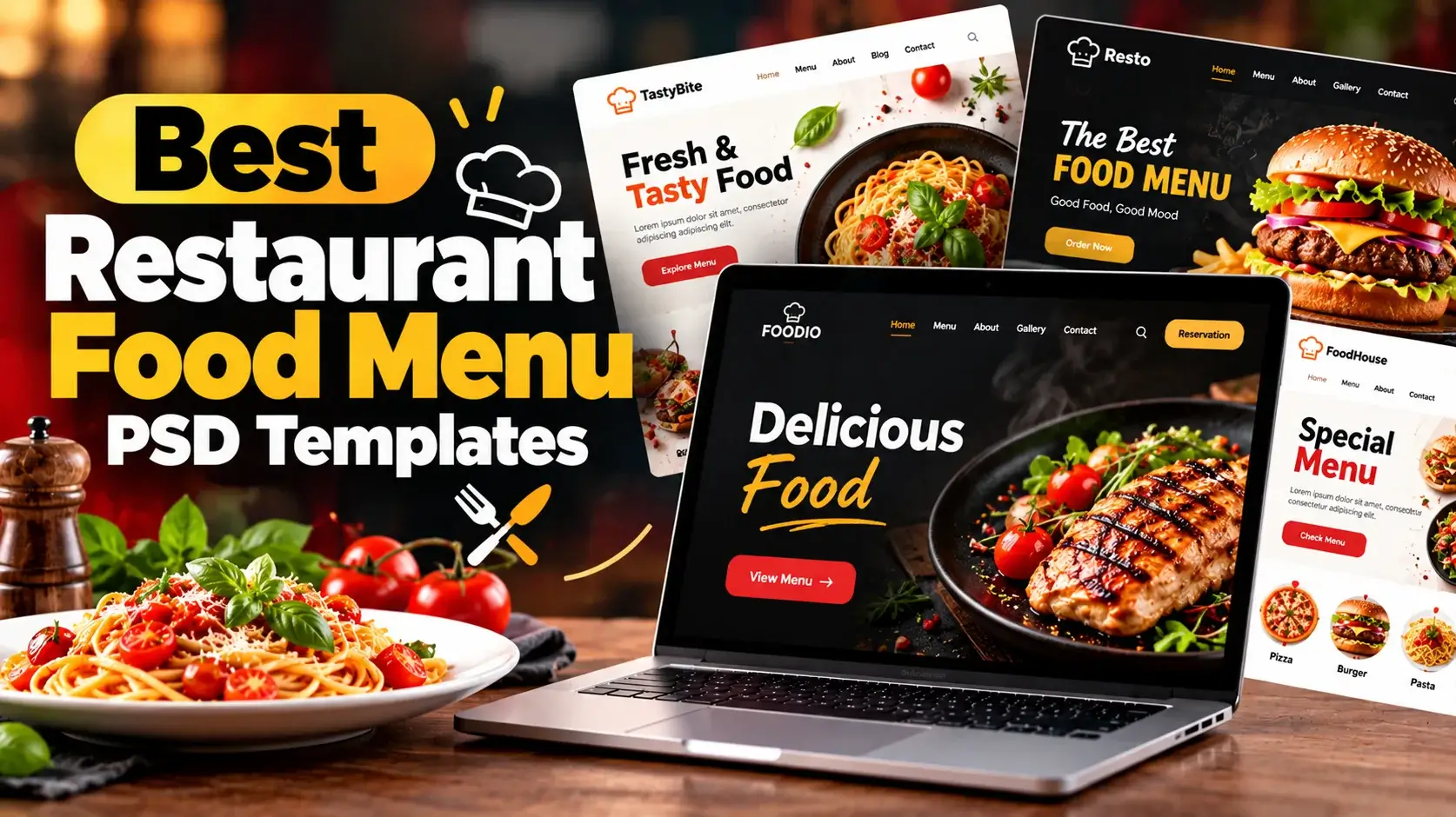 Best Restaurant Food Menu PSD Templates