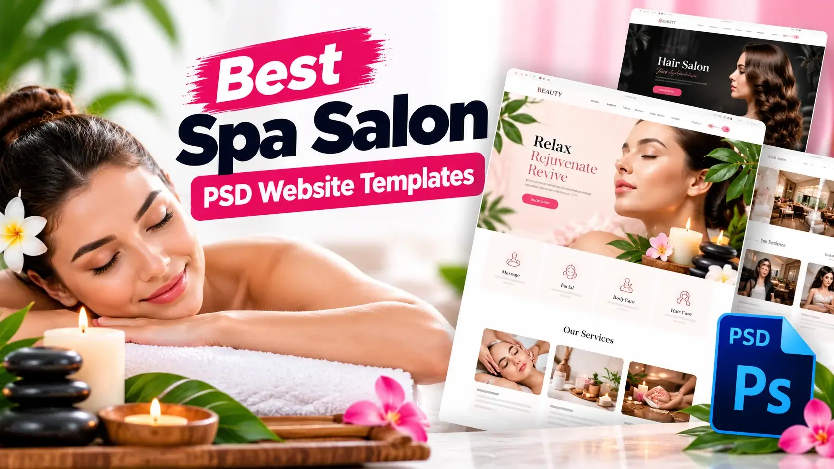 Best Spa Salon PSD Website Templates for Beauty Websites
