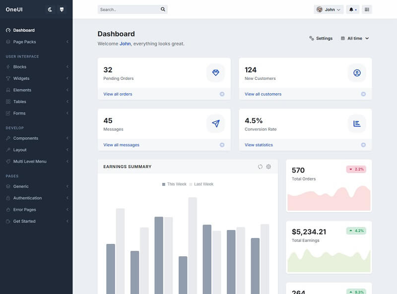 38 Best Bootstrap HTML Website Templates 2026 OneUI Bootstrap HTML Website Template