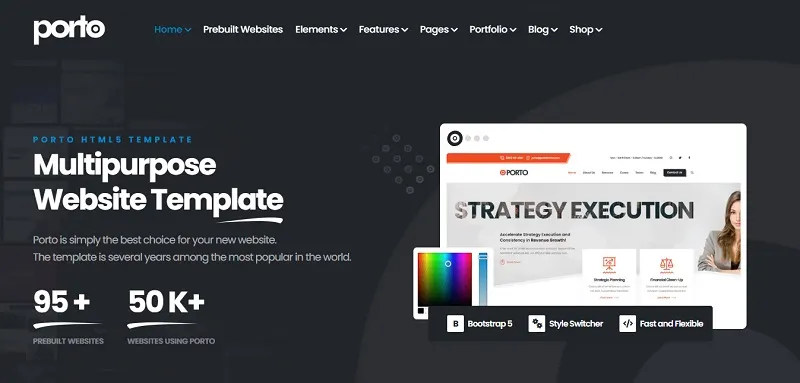 Porto: Top Rated HTML Website Template