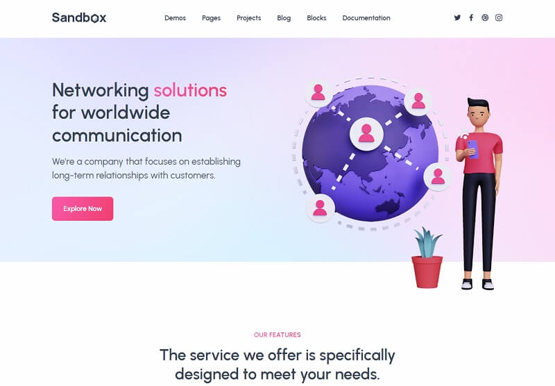 38 Best Bootstrap HTML Website Templates 2026 Sandbox Bootstrap HTML Website Template