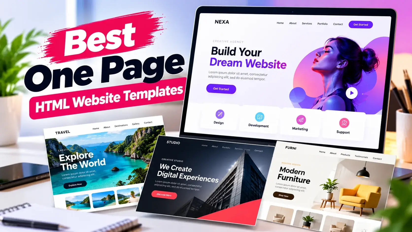 Best One Page HTML Website Templates