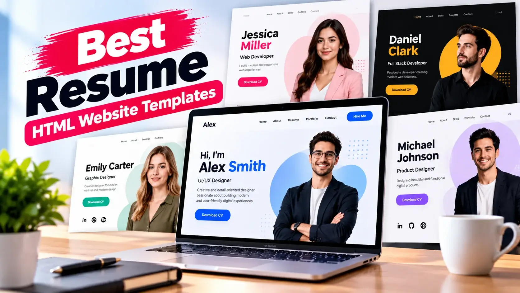 Best Resume HTML Website Templates for Personal Portfolios