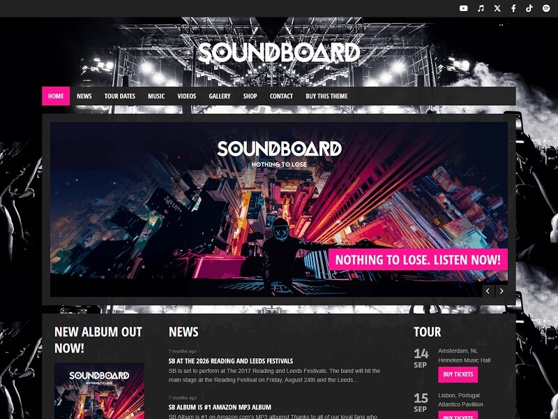 Soundboard Premium WordPress Theme