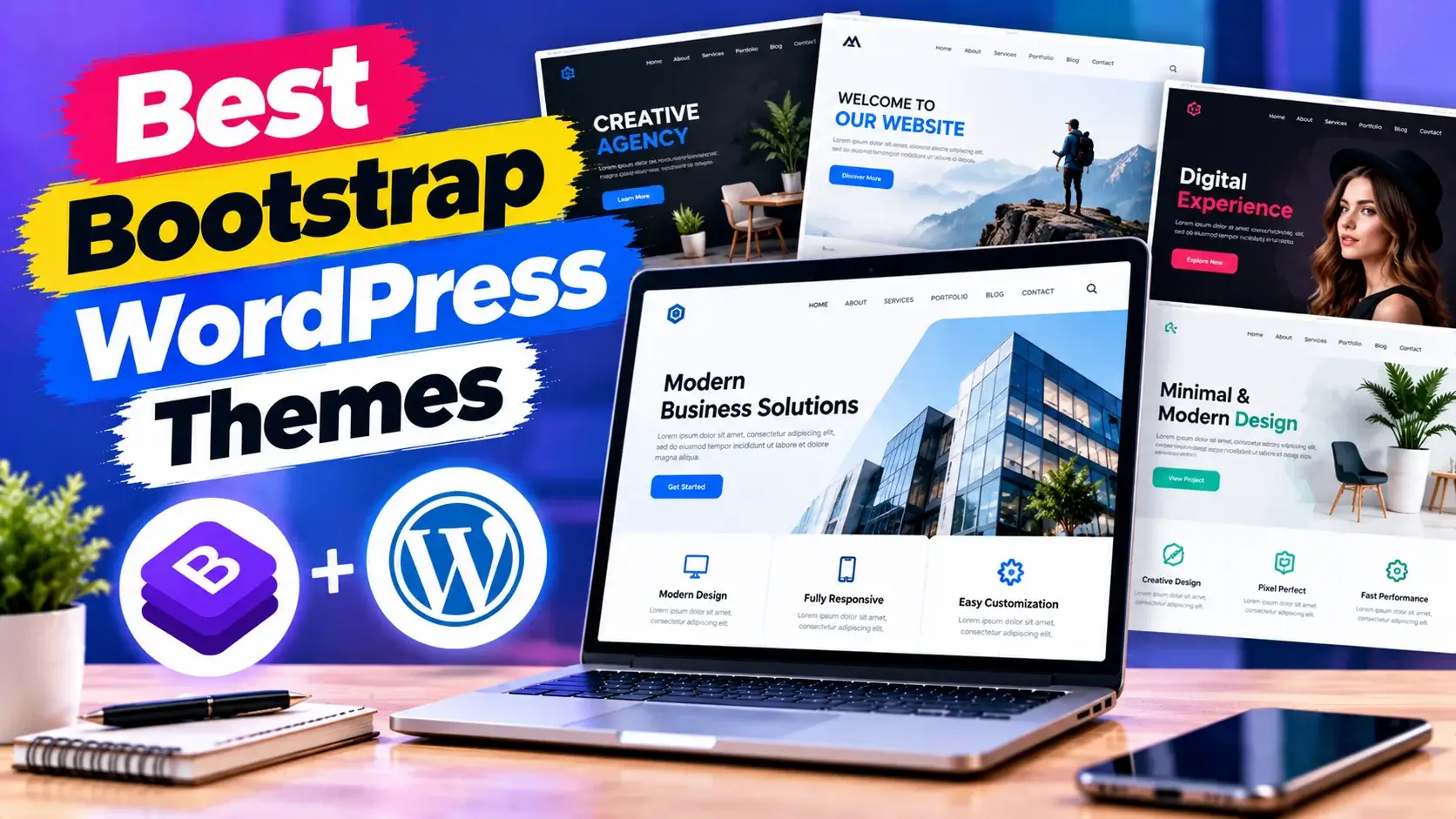 Best Bootstrap WordPress Themes for Responsive Websites