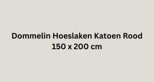 Dommelin Hoeslaken Katoen Rood 150 x 200 cm