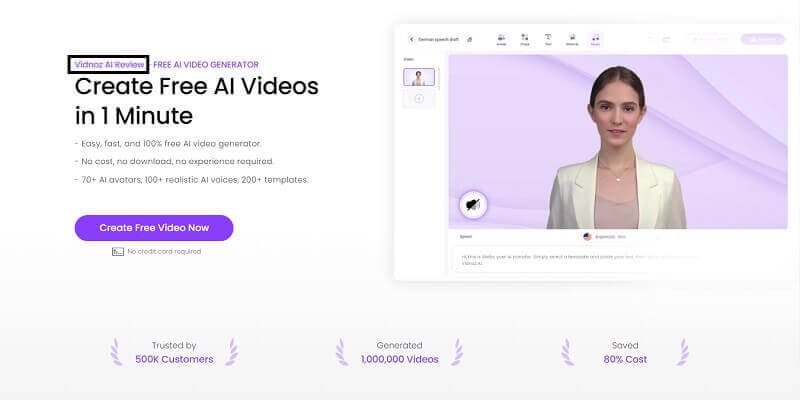 Vidnoz AI Review 2024: The Best AI Video Generator