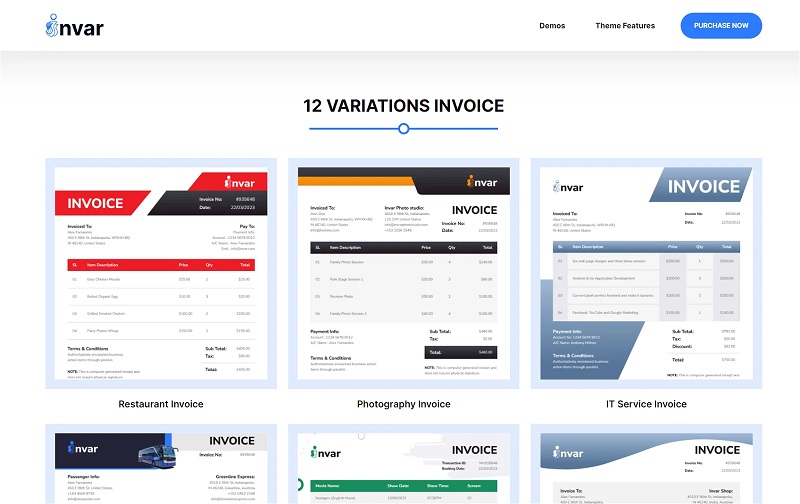 Invar-HTML-Invoice-Template