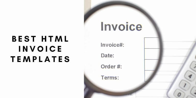 10 Best HTML Invoice Templates In 2024 - Free HTML Designs