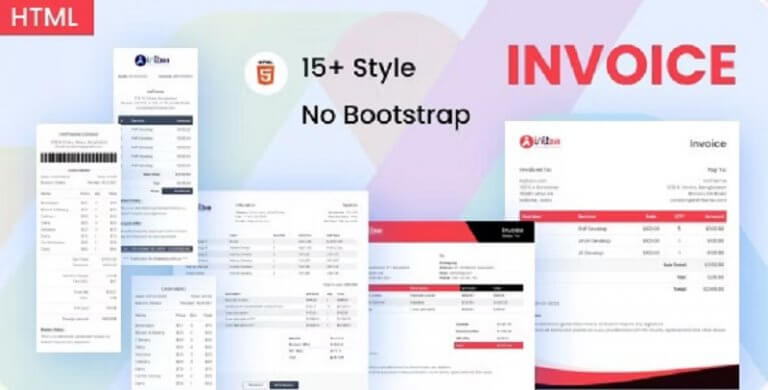 10 Best HTML Invoice Templates In 2025 - Free HTML Designs