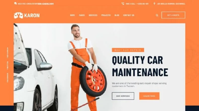 Karon Car Repair WordPress Theme