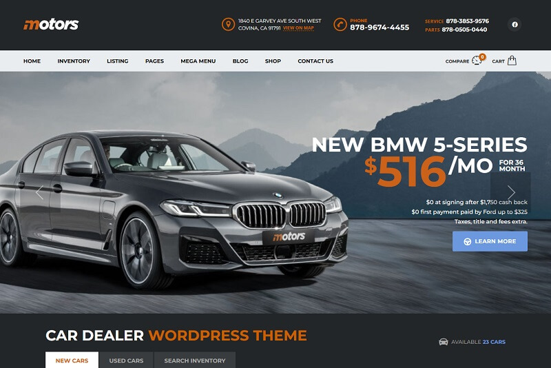 13 Best Car Dealer WordPress Themes In 2026 Motors Car Dealer WordPress Theme