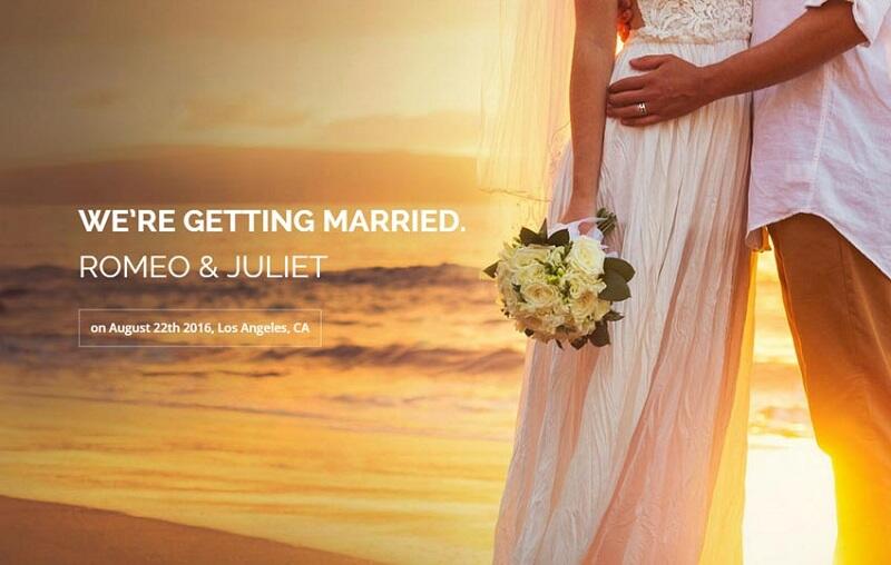 Forever Wedding Bootstrap Free Website Template