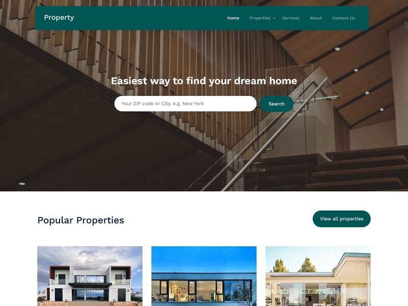 Property Free Real Estate Html Website Template