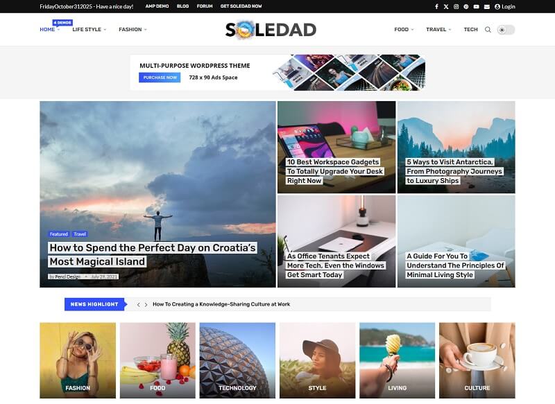 Soledad Newspaper HTML Website Template