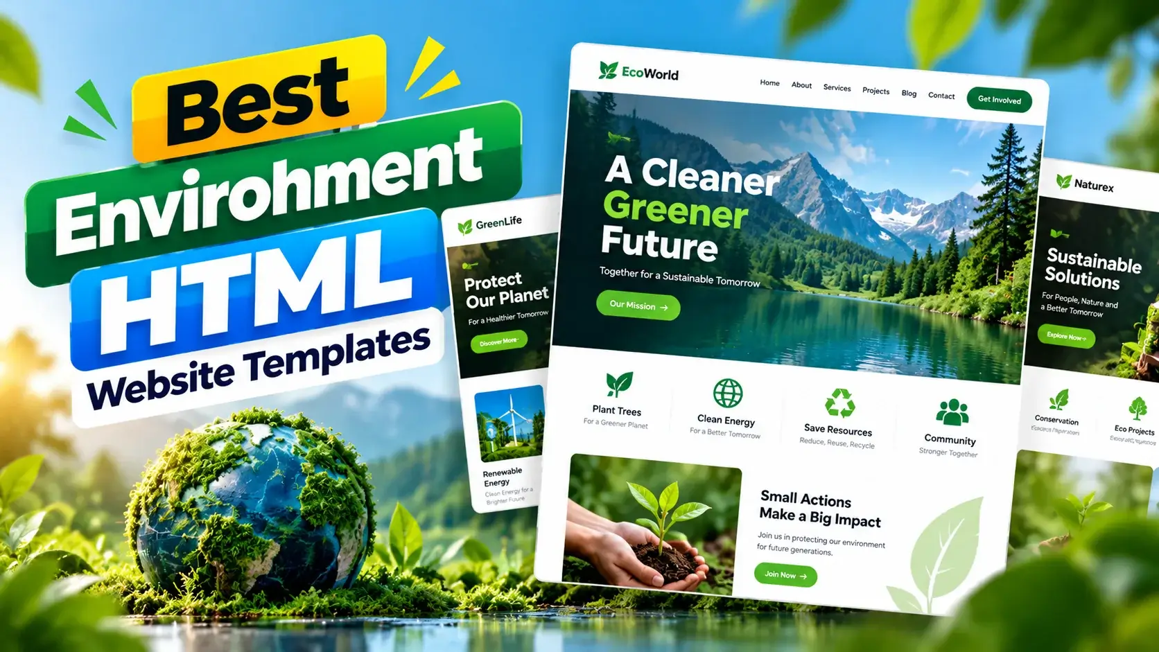 Best Environment HTML Website Templates for Eco Websites