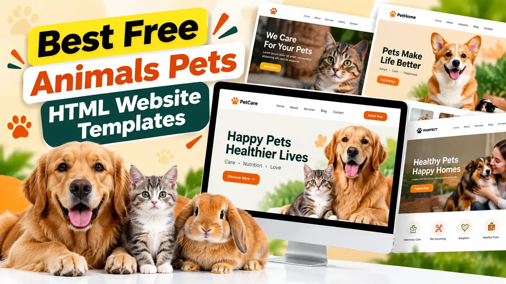 Best Free Animals & Pets HTML Website Templates