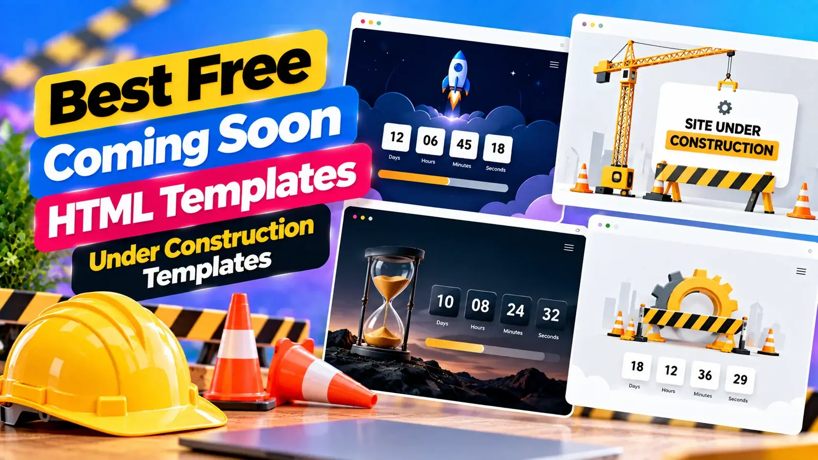 Best Free Coming Soon & Under Construction HTML Templates