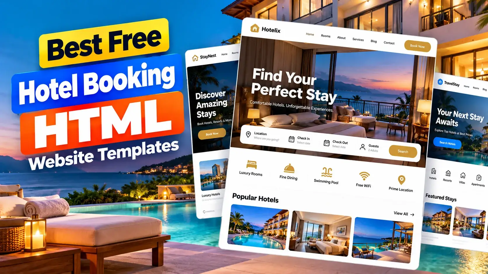 Best Free Hotel Booking HTML Website Templates