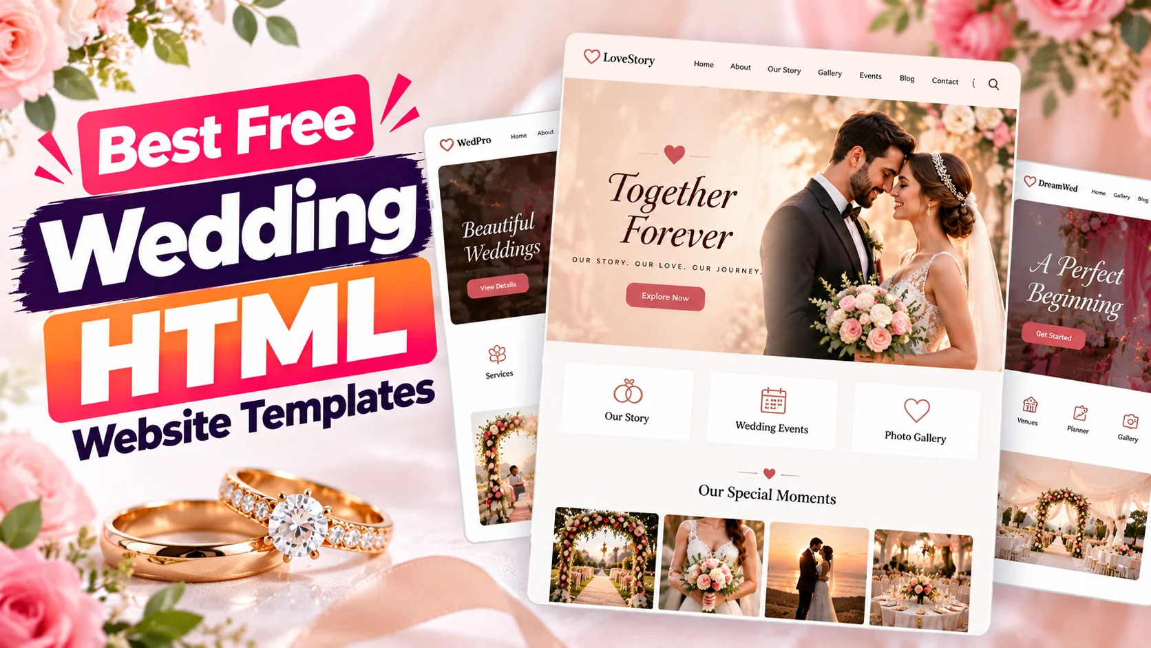 Best Free Wedding HTML Website Templates